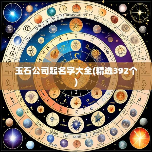 玉石公司起名字大全(精选392个)