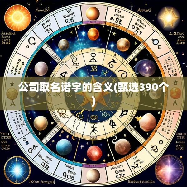 公司取名诺字的含义(甄选390个)