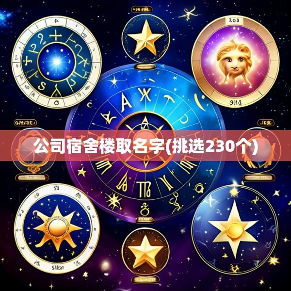 公司宿舍楼取名字(挑选230个)