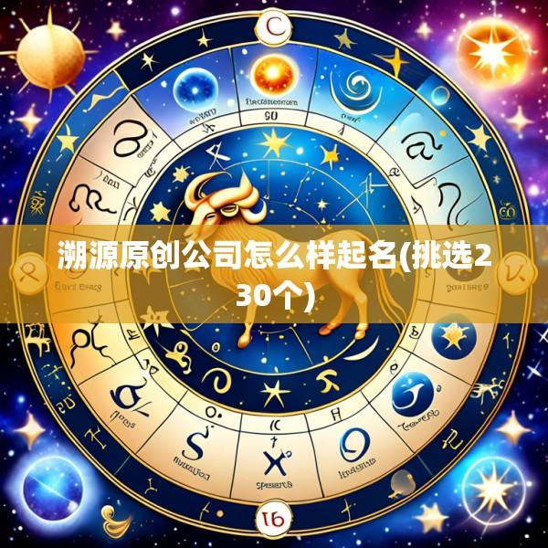 溯源原创公司怎么样起名(挑选230个)