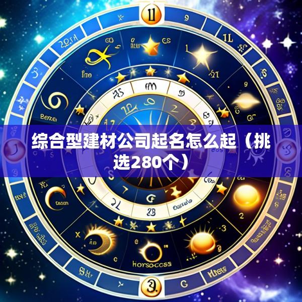 综合型建材公司起名怎么起（挑选280个）
