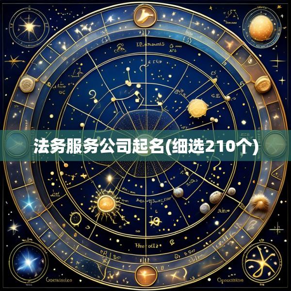 法务服务公司起名(细选210个)