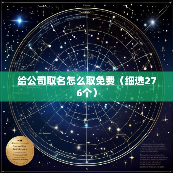 给公司取名怎么取免费（细选276个）