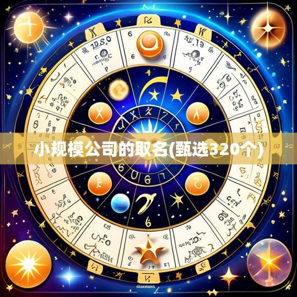 小规模公司的取名(甄选320个)