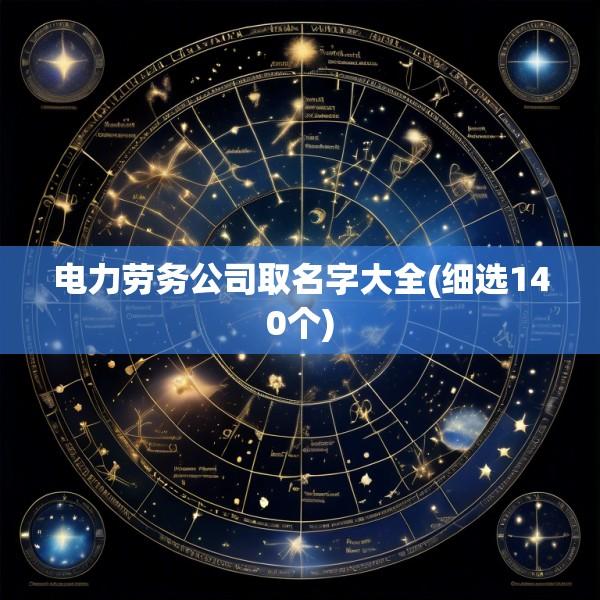 电力劳务公司取名字大全(细选140个)