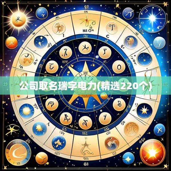 公司取名瑞字电力(精选220个)