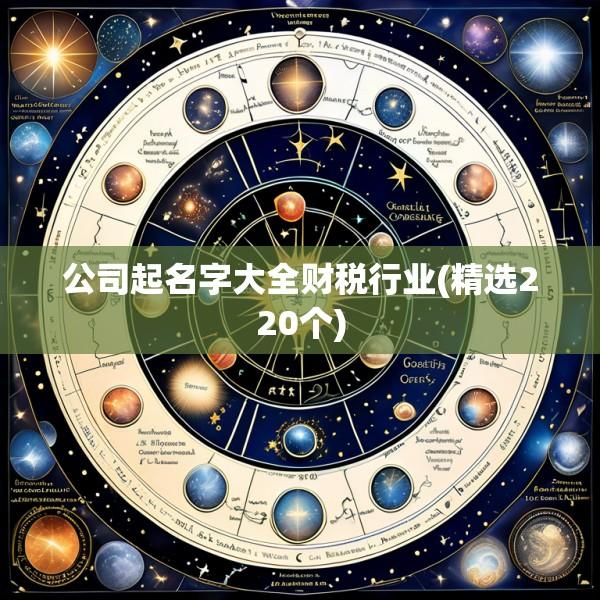 公司起名字大全财税行业(精选220个)