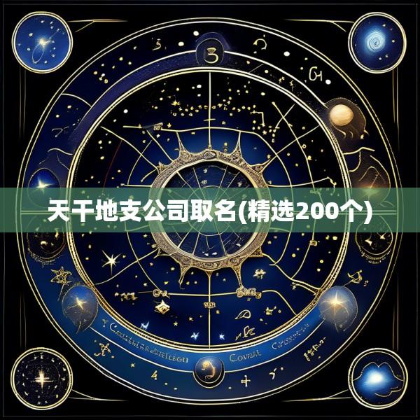 天干地支公司取名(精选200个)