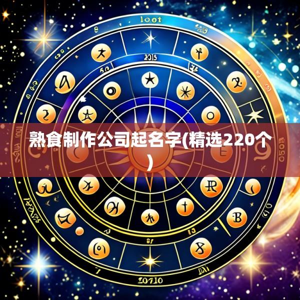 熟食制作公司起名字(精选220个)