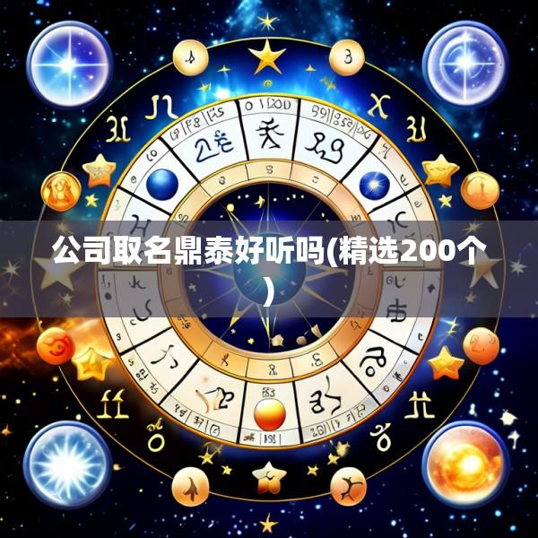 公司取名鼎泰好听吗(精选200个)