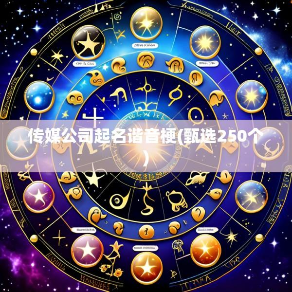 传媒公司起名谐音梗(甄选250个)