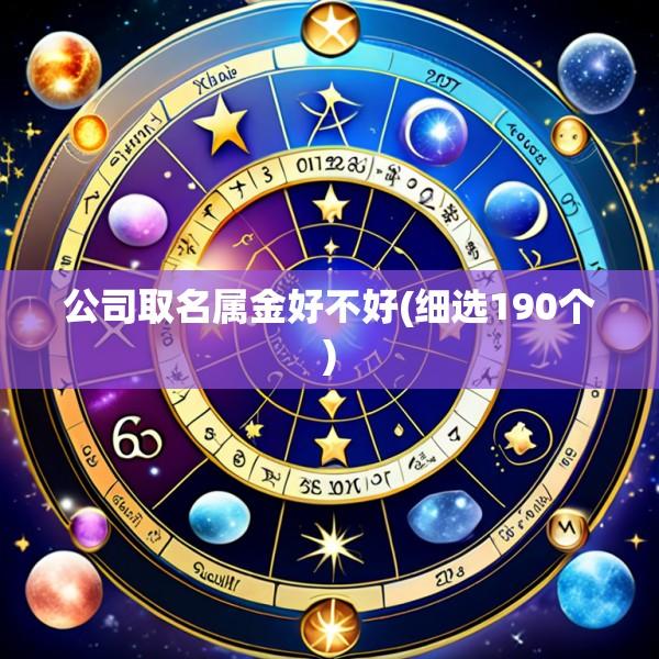 公司取名属金好不好(细选190个)