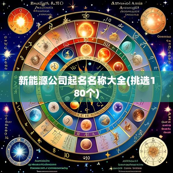 新能源公司起名名称大全(挑选180个)