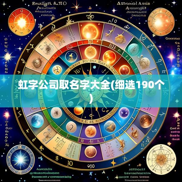 虹字公司取名字大全(细选190个)