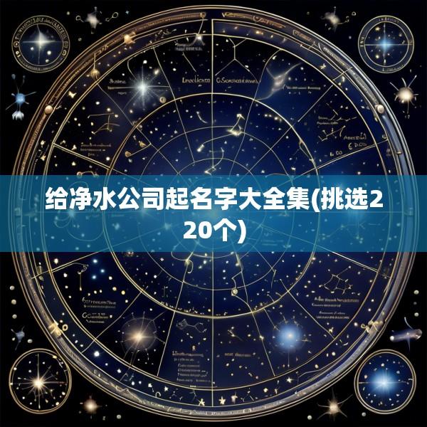 给净水公司起名字大全集(挑选220个)