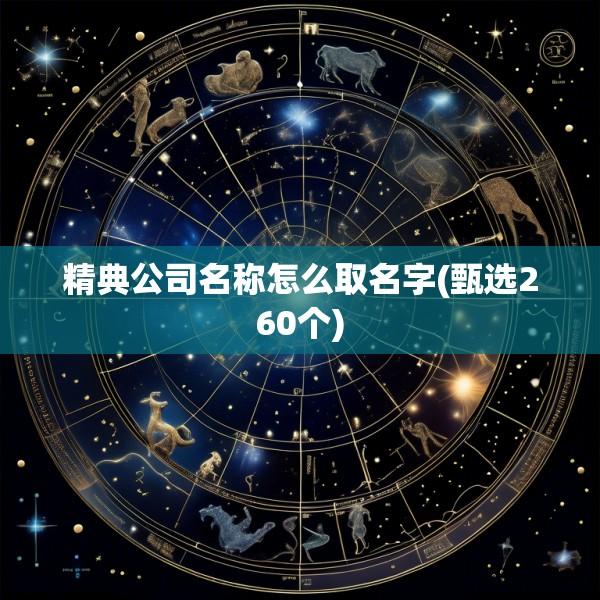 精典公司名称怎么取名字(甄选260个)