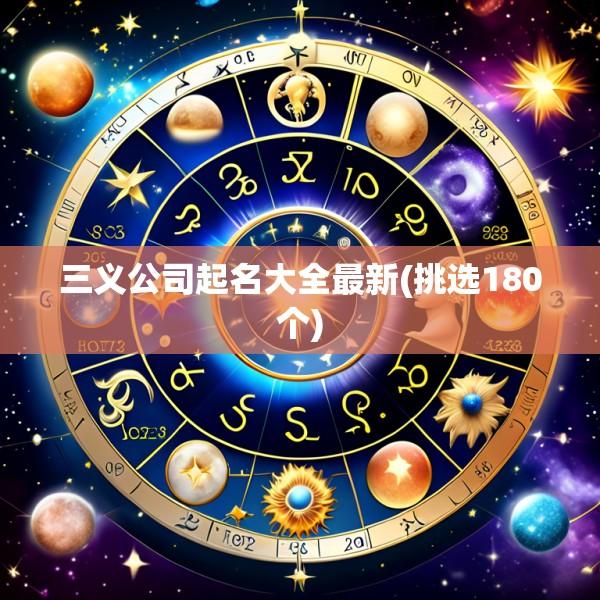 三义公司起名大全最新(挑选180个)