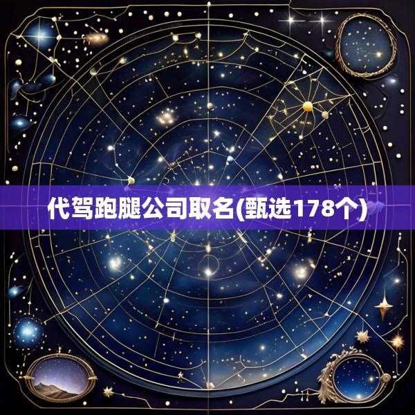 代驾跑腿公司取名(甄选178个)