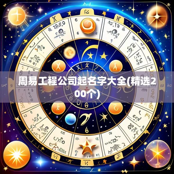 周易工程公司起名字大全(精选200个)