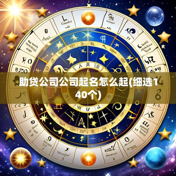 助贷公司公司起名怎么起(细选140个)