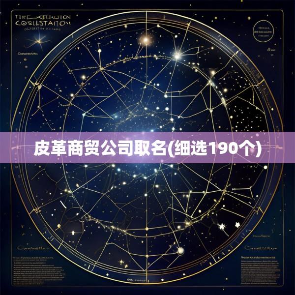皮革商贸公司取名(细选190个)