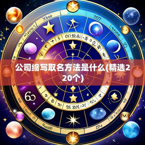 公司缩写取名方法是什么(精选220个)