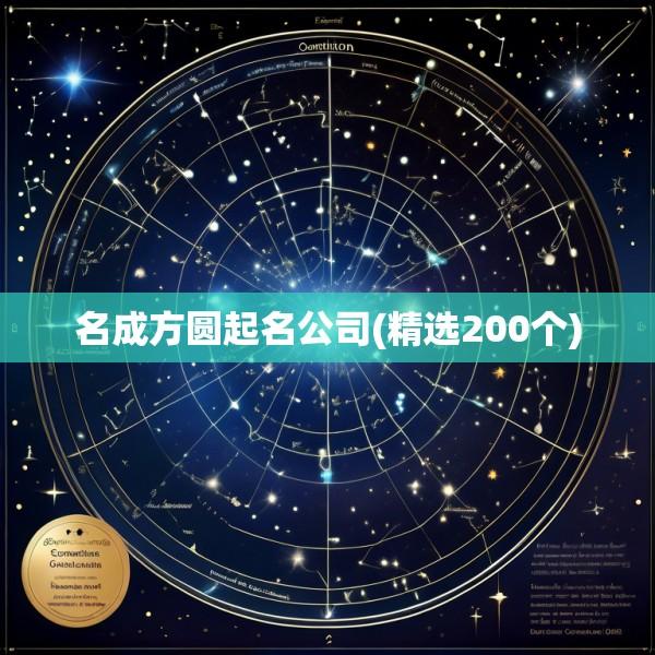 名成方圆起名公司(精选200个)