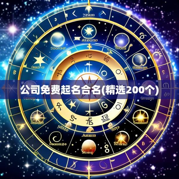 公司免费起名合名(精选200个)