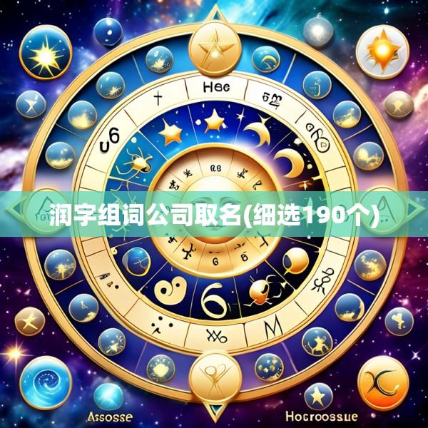 润字组词公司取名(细选190个)