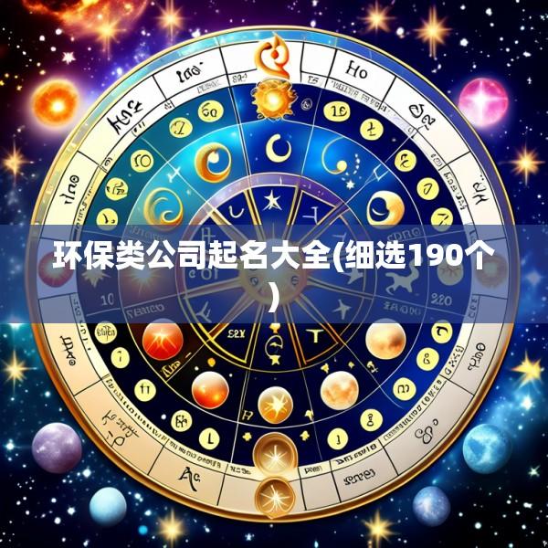 环保类公司起名大全(细选190个)