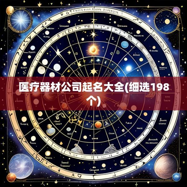 医疗器材公司起名大全(细选198个)