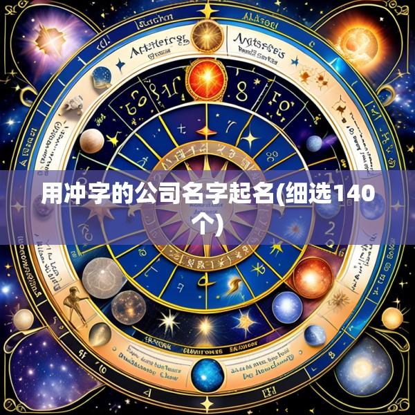 用冲字的公司名字起名(细选140个)