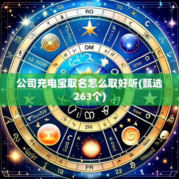公司充电宝取名怎么取好听(甄选263个)