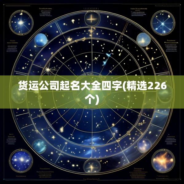 货运公司起名大全四字(精选226个)