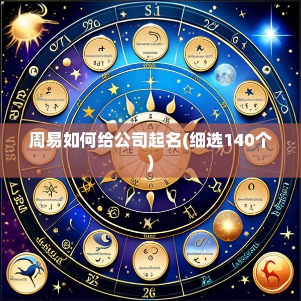 周易如何给公司起名(细选140个)