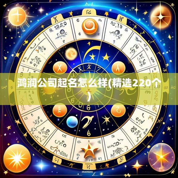 鸿润公司起名怎么样(精选220个)
