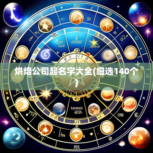 烘焙公司起名字大全(细选140个)