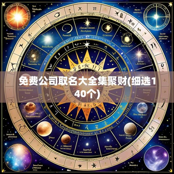 免费公司取名大全集聚财(细选140个)