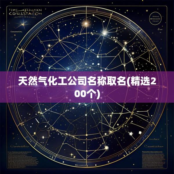 天然气化工公司名称取名(精选200个)