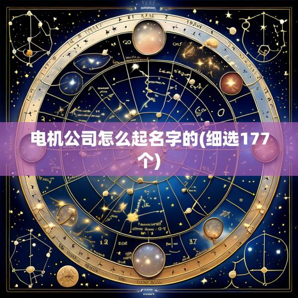 电机公司怎么起名字的(细选177个)