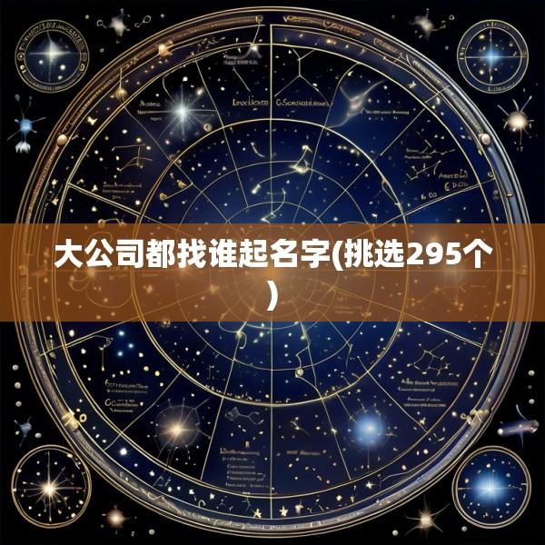 大公司都找谁起名字(挑选295个)