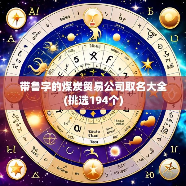 带鲁字的煤炭贸易公司取名大全(挑选194个)