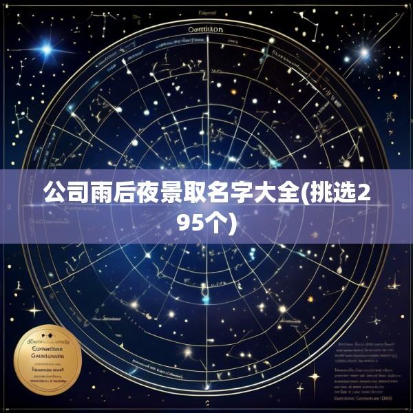 公司雨后夜景取名字大全(挑选295个)