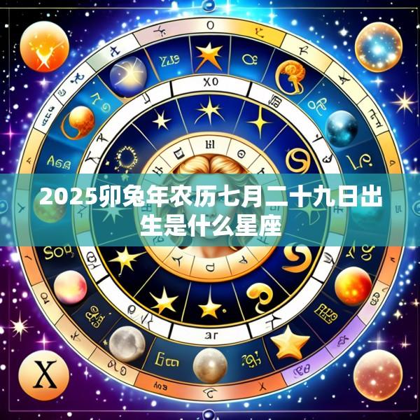 2025卯兔年农历七月二十九日出生是什么星座