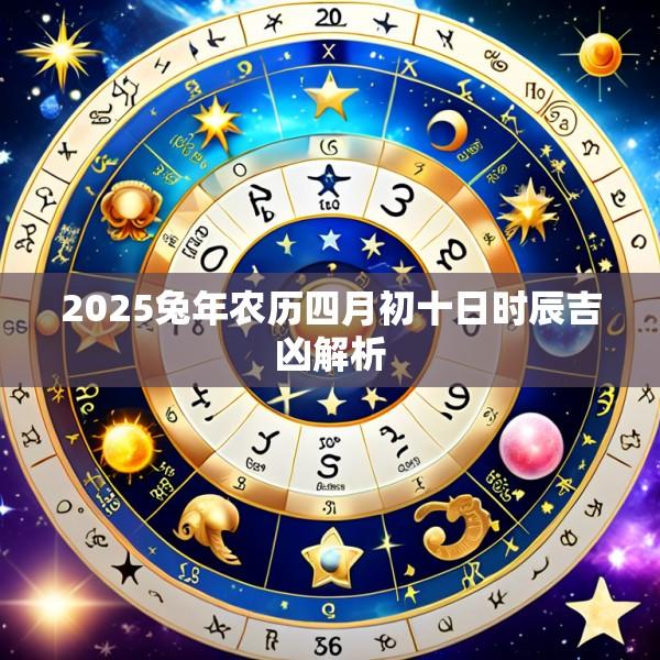 2025兔年农历四月初十日时辰吉凶解析
