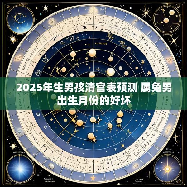2025年生男孩清宫表预测 属兔男出生月份的好坏
