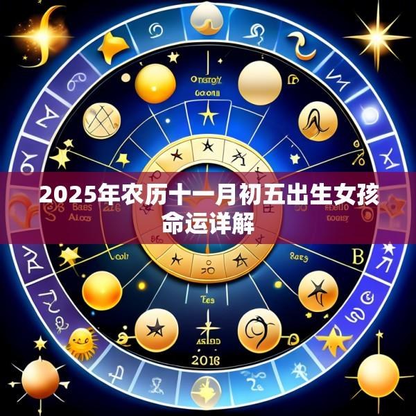 2025年农历十一月初五出生女孩命运详解