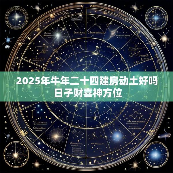 2025年牛年二十四建房动土好吗 日子财喜神方位