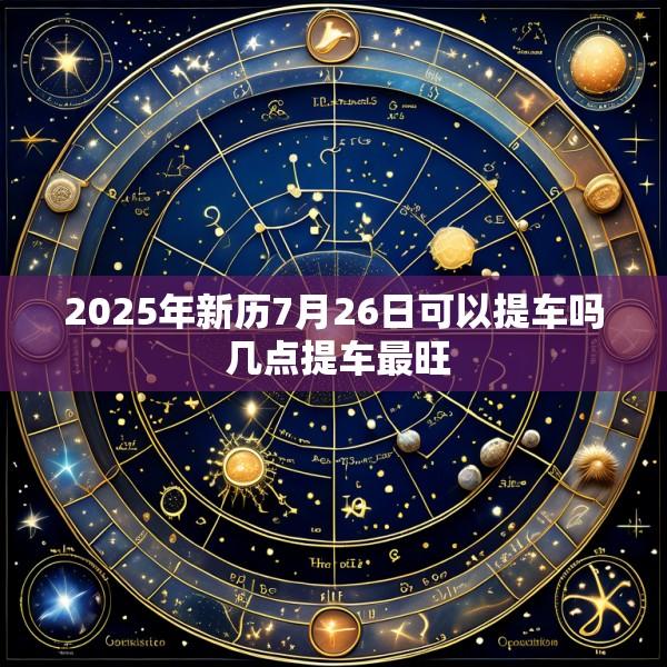 2025年新历7月26日可以提车吗 几点提车最旺