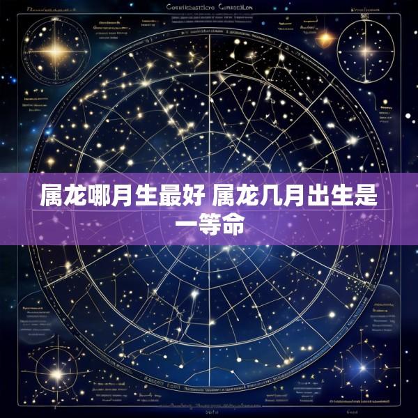 属龙哪月生最好 属龙几月出生是一等命